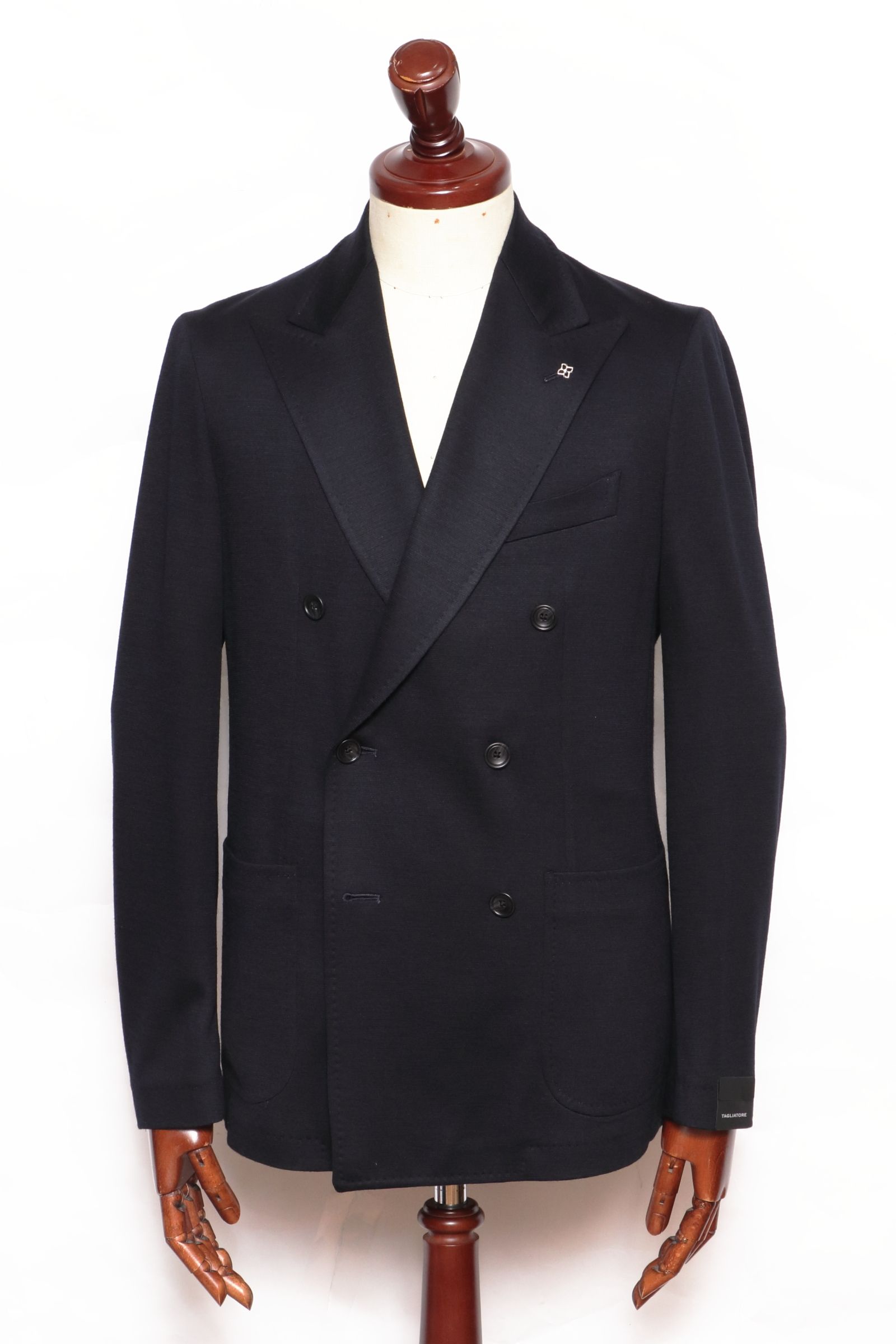 TAGLIATORE - DARREL ウールジャージ 6Bダブルジャケット / ネイビー