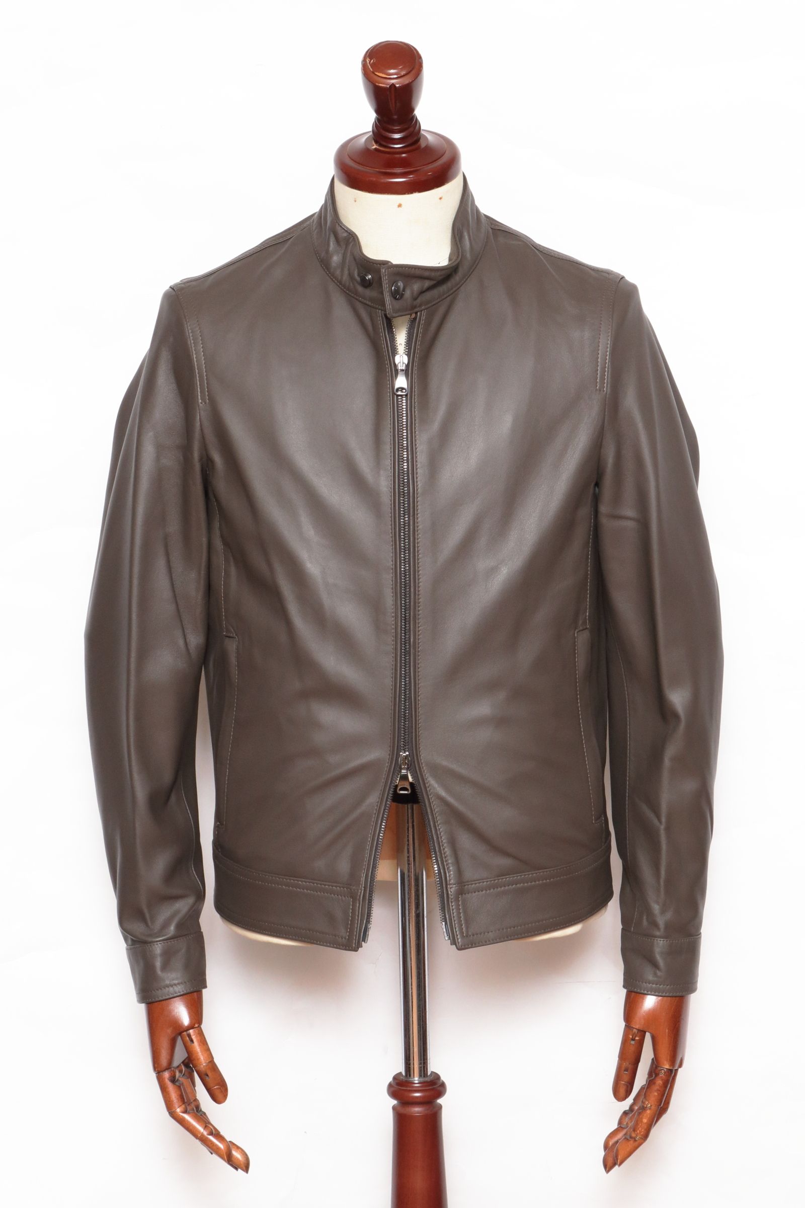 EMMETI - JURI ラムスキン ナッパレザー シングル ライダース レザー