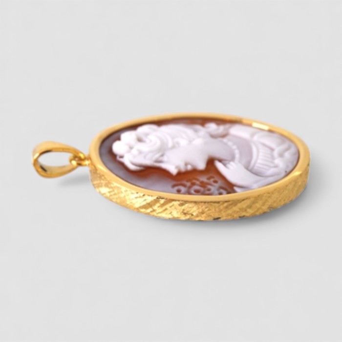 オーダー例】K18シェルカメオのペンダントトップ - ベル宝飾オンライン