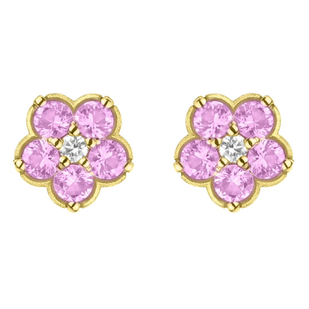 Wild Child Pink 10MM Sapphire Stud Earrings – Belle Shops