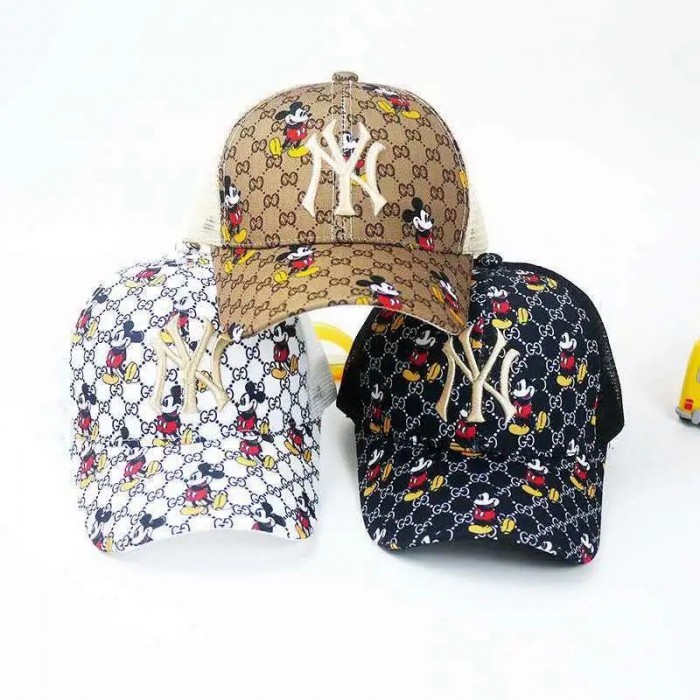 ハイブランド子供キャップグッチ夏 涼しいメッシュキャップNYかわいい