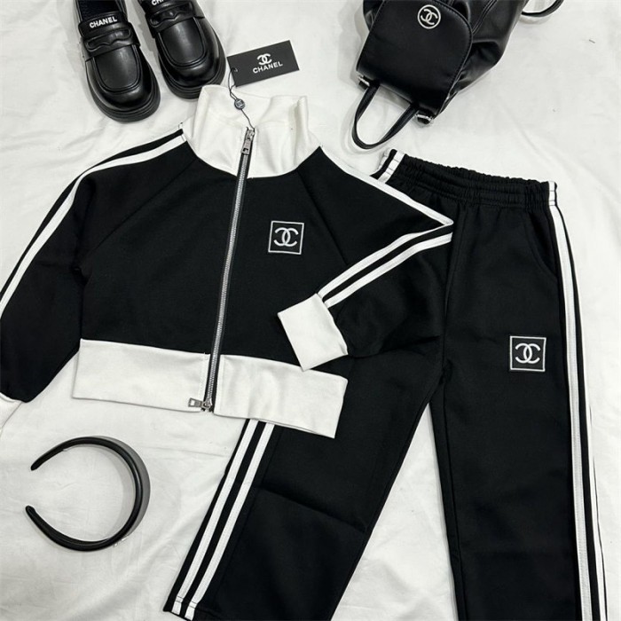 シャネル子供服 ジャージ ロングパンツ トップス 長袖 女の子 Chanel