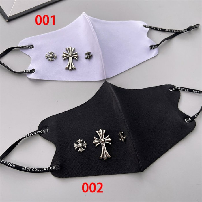 クロムハーツ ファッション マスク 白 黒 カモフラ 3点セット クロム