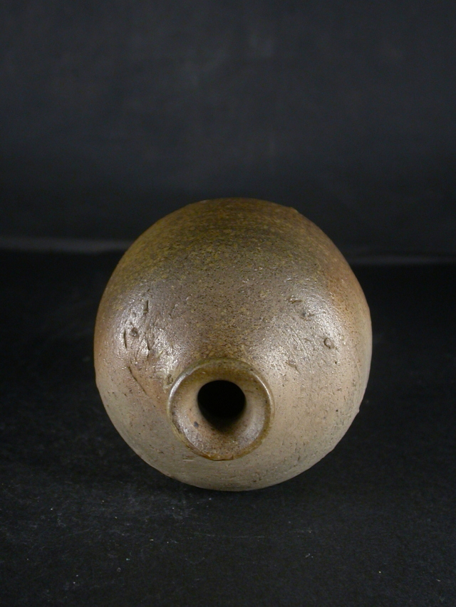 備前焼 登窯 備前焼人間国宝 故山本 陶秀 四方桟共箱付き黄ゴマ徳利2