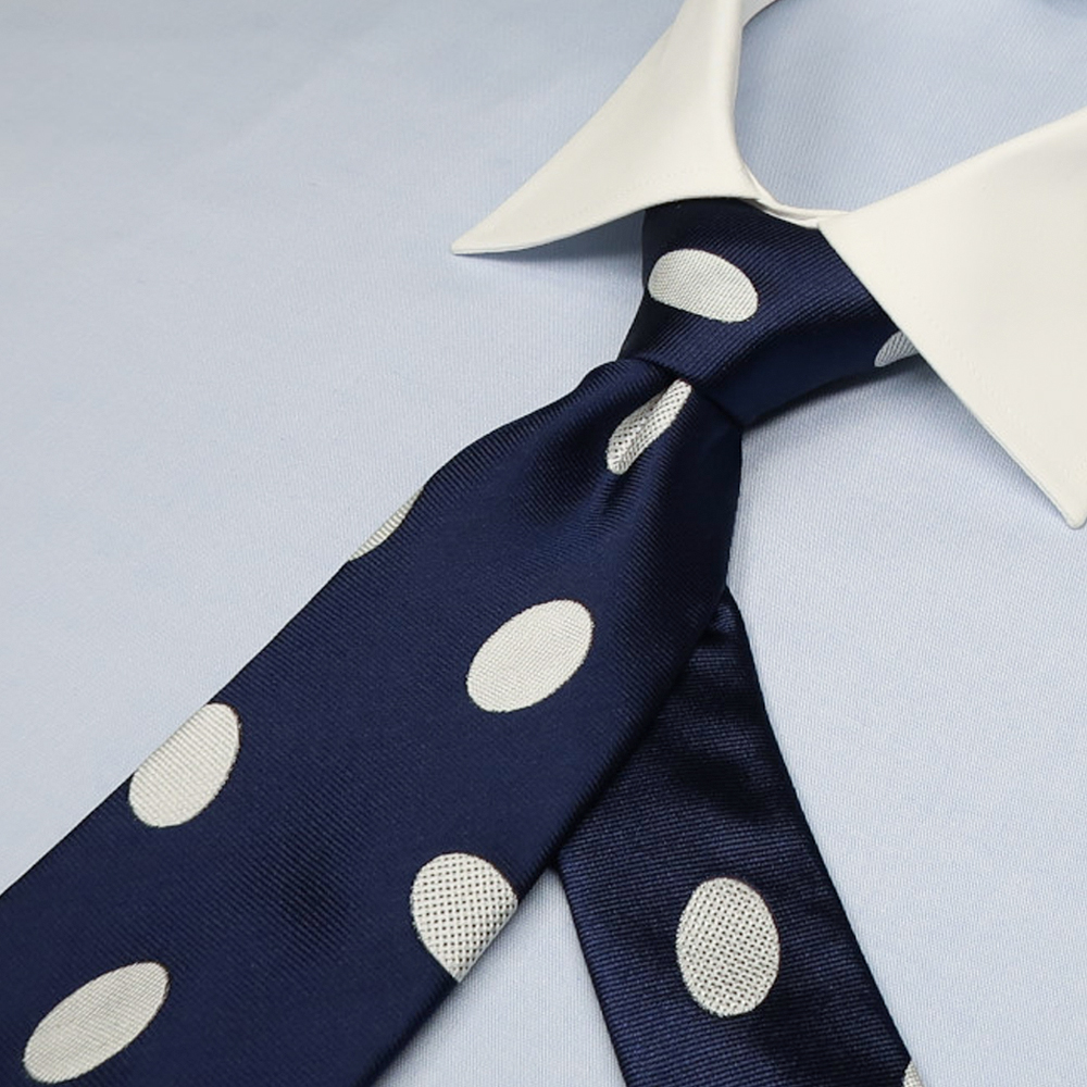 オリジナル ネクタイ ドット ネイビー | オーダースーツのビッグヴィジョン