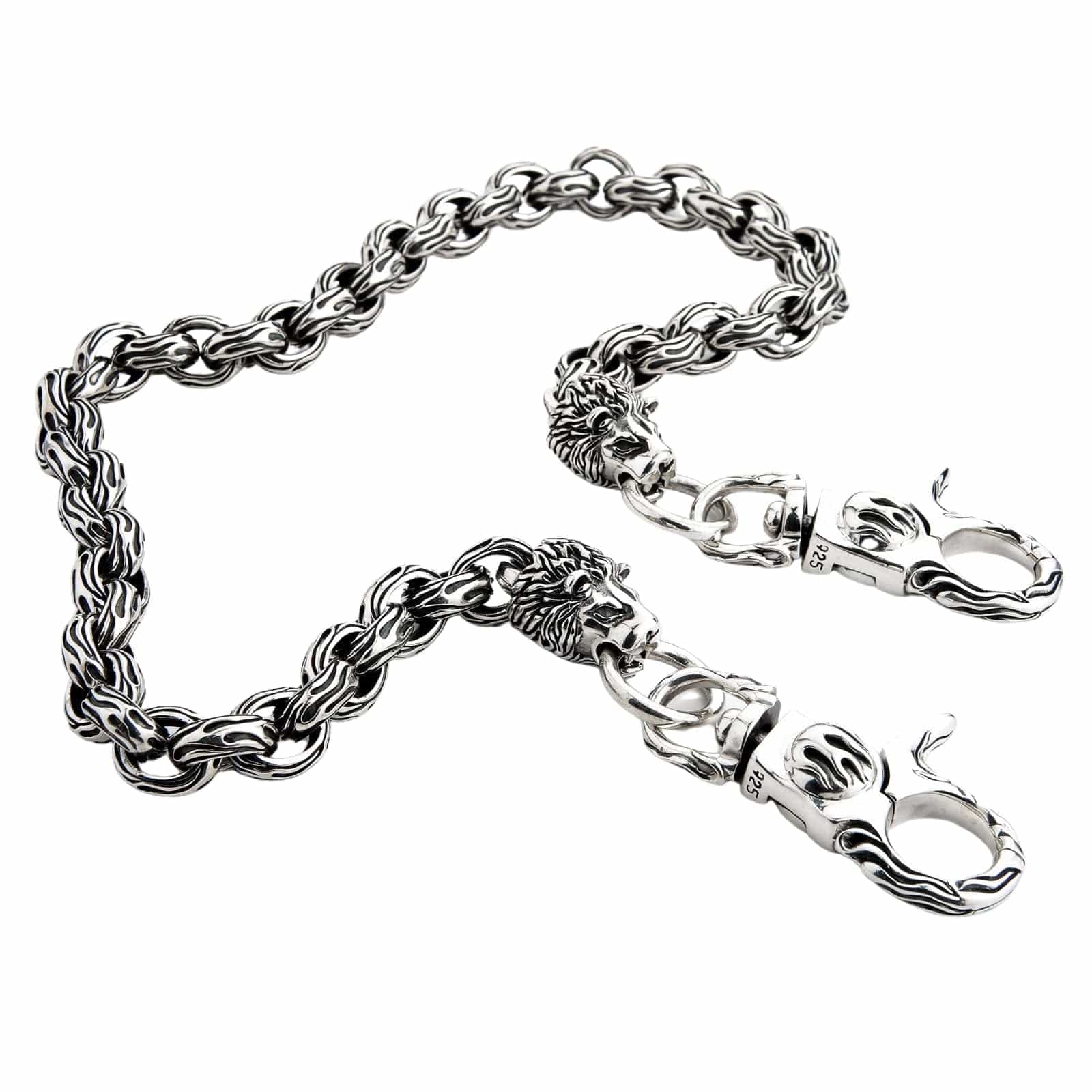 シルバーライオン ウォレットチェーン｜ヘビー メンズバイカージュエリー