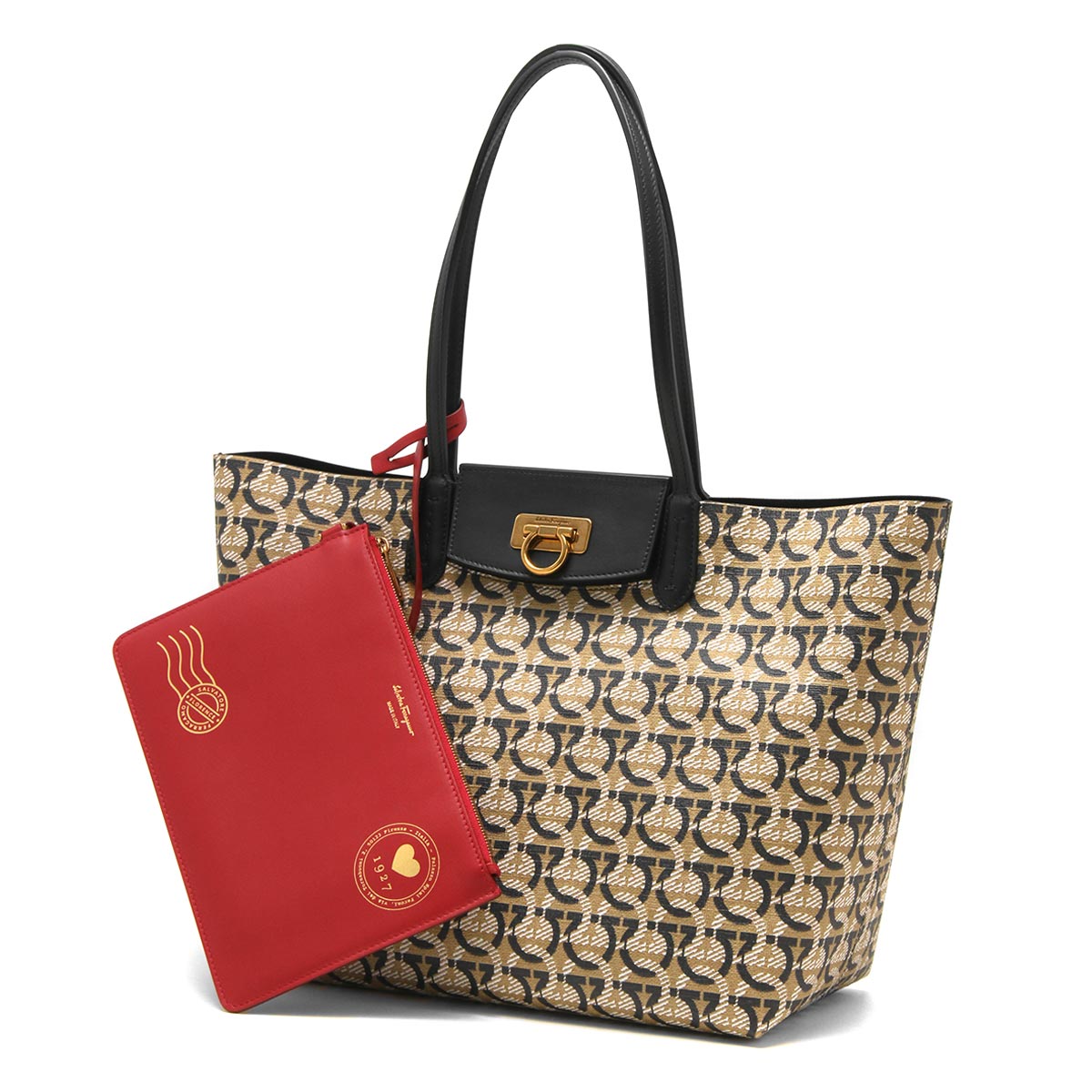 フェラガモ トートバッグ バッグ レディース ガンチーニ モノグラム