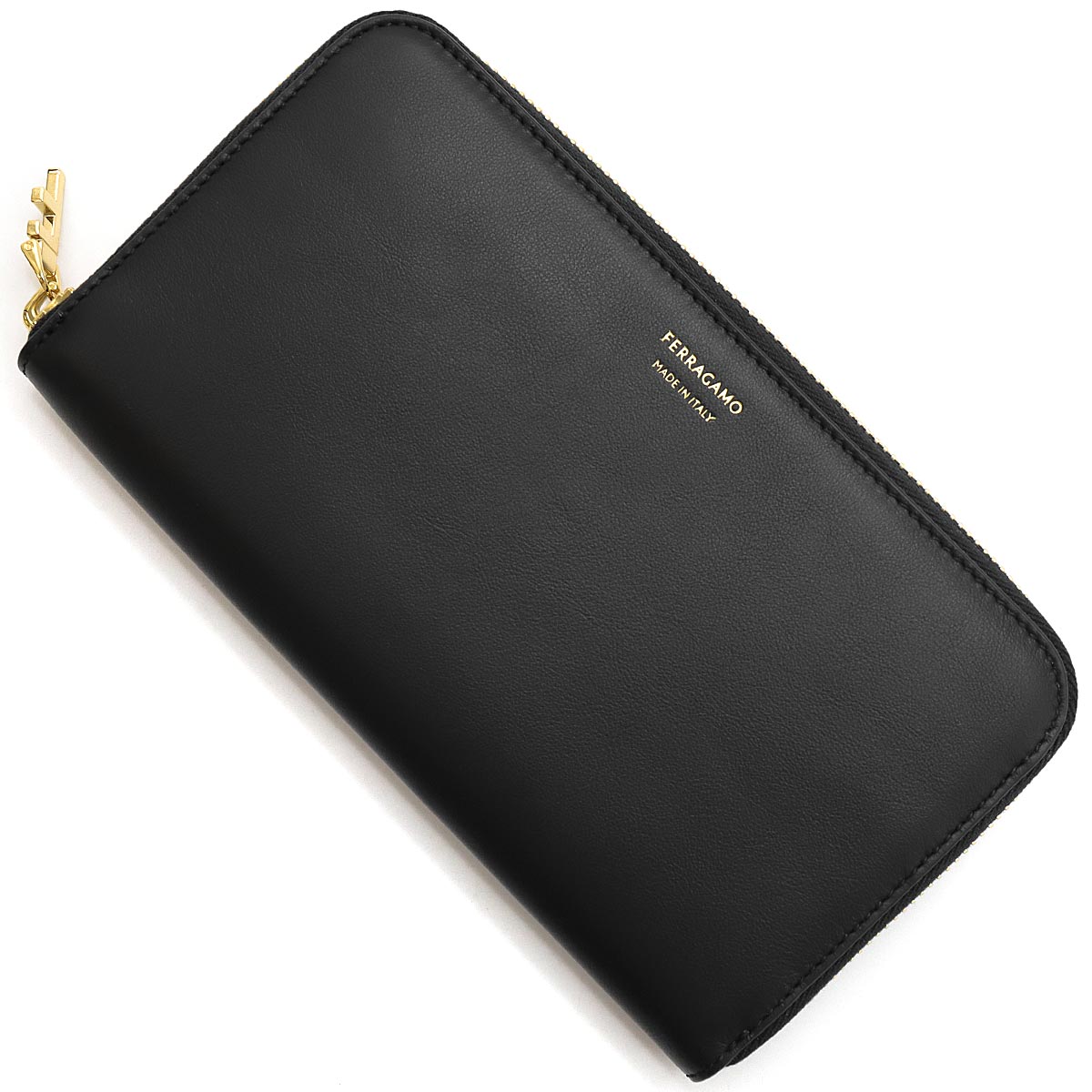 フェラガモ 長財布 財布 レディース ラウンドファスナー ブラック
