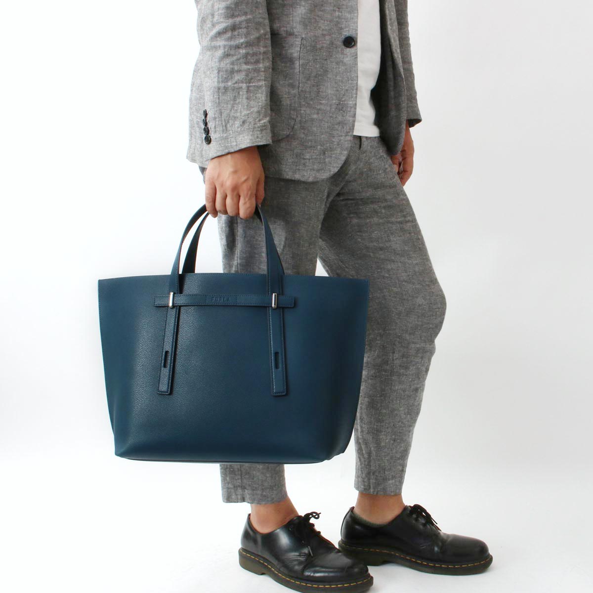 フルラ トートバッグ バッグ メンズ メン ジョーヴェ ラージ ブルー