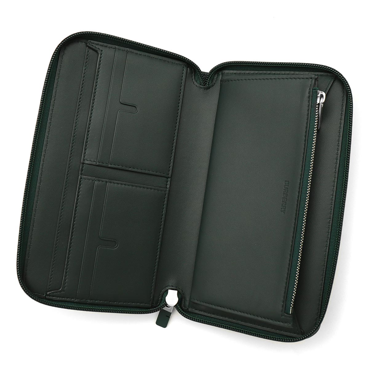 バーバリー 長財布 財布 メンズ チェックジャガード ヴァイングリーン