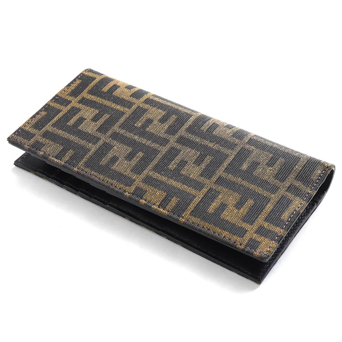 フェンディ 長財布 財布 メンズ 二つ折り ズッカ タバコブラウン&モレ