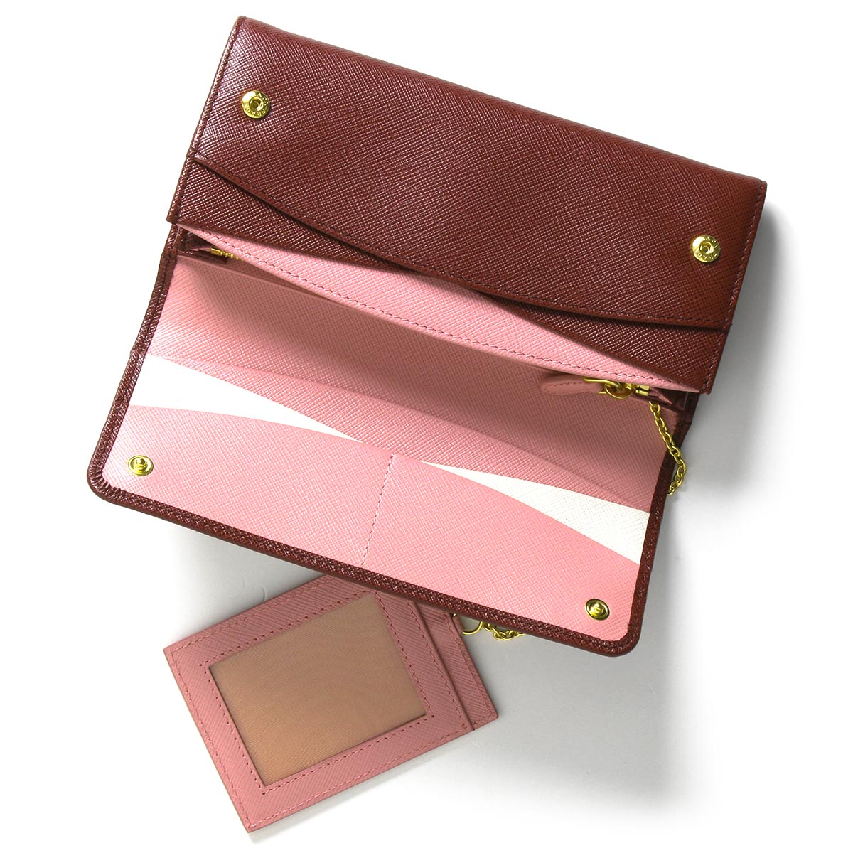 プラダ 長財布 財布 レディース サフィアーノ マルチカラー チェリーズ