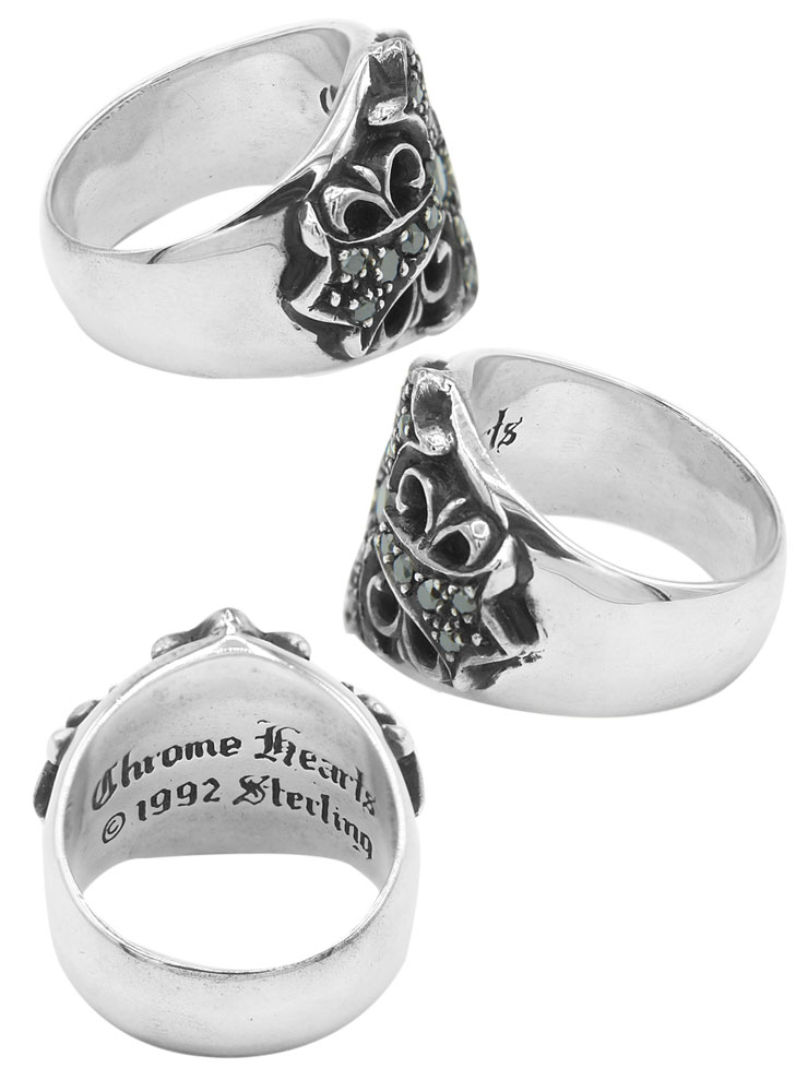 クロムハーツキーパーリングwithパヴェブラックダイヤモンド|クロム