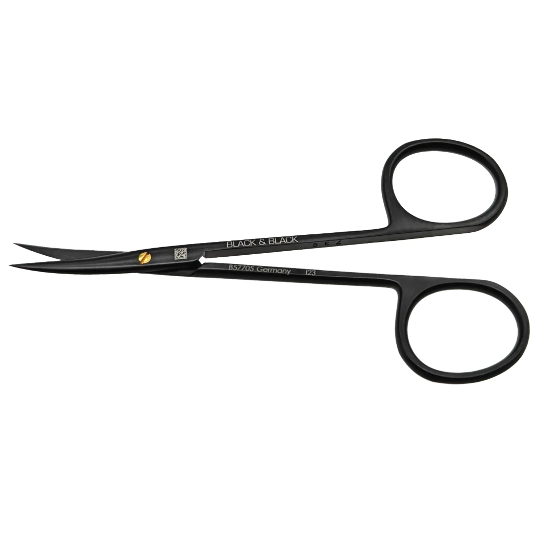 Iris Serrated CeraCoat™ Scissors, 4-1/2″ (11.5cm) | Black & Black