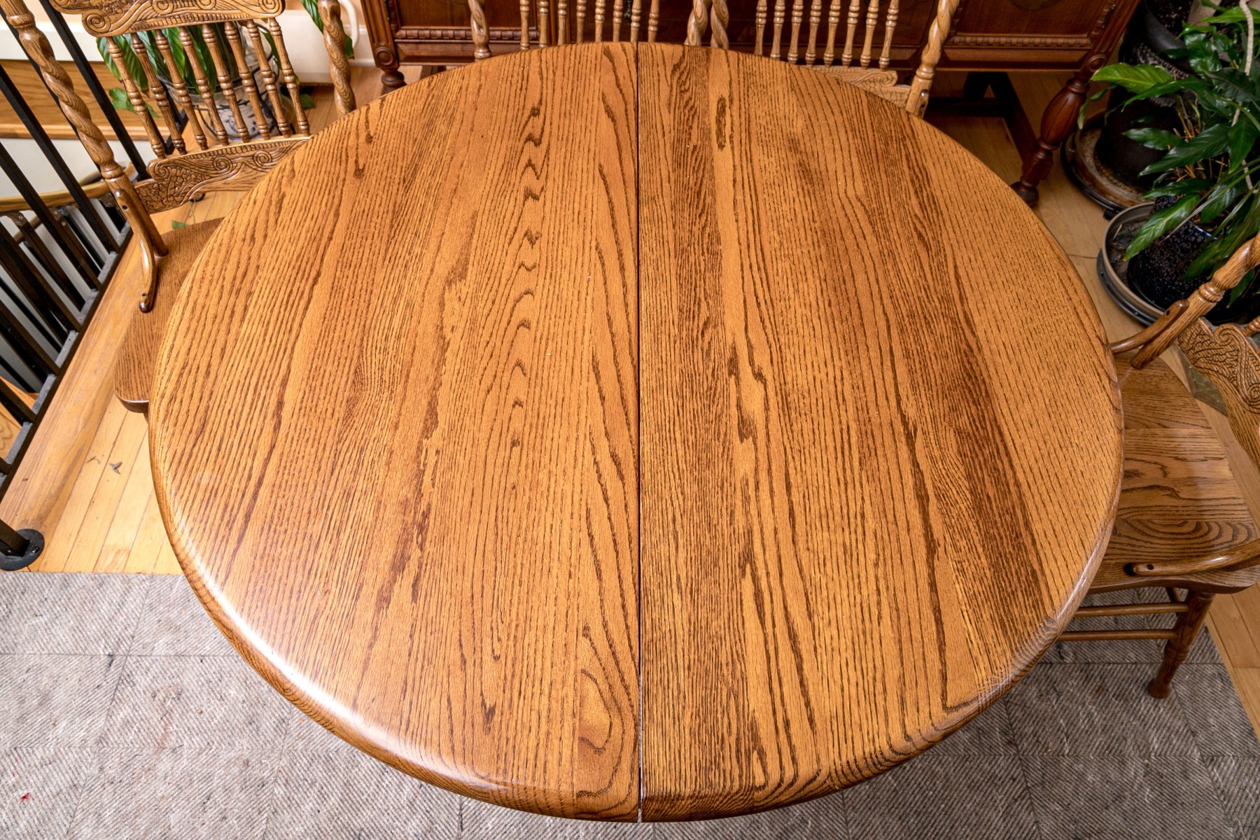 Shin-Lee Oak Drop-Leaf Dining Table And 6 Chairs #306754 | Black