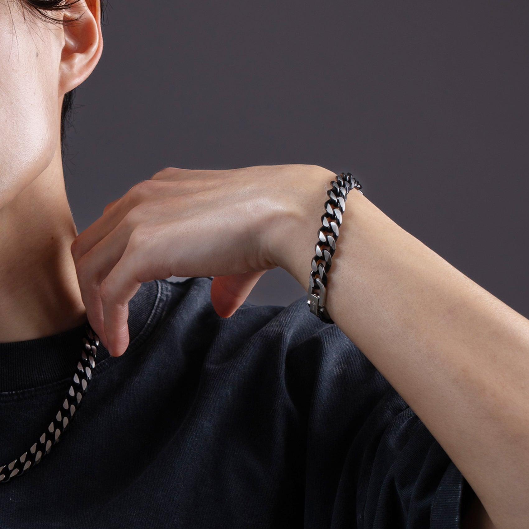 ブラックチェーンブレスレット(L) / BSB-270 – BLESS