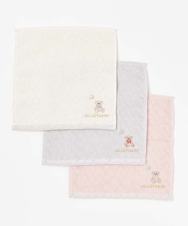 JILL STUART クマ刺繍 タオルハンカチ JILL STUART クマ刺繍 タオル