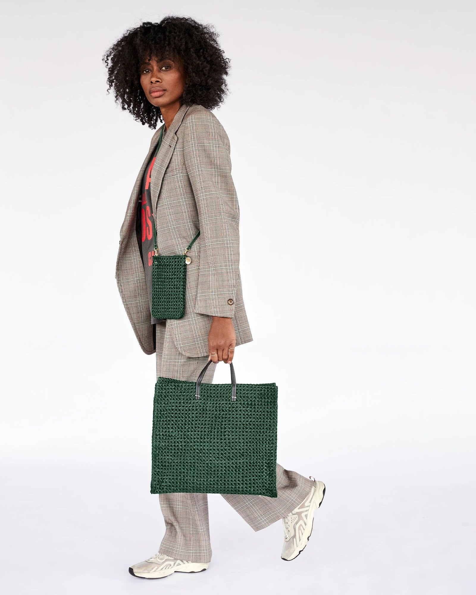 Clare V. - Simple Tote in Evergreen Rattan – Blond Genius