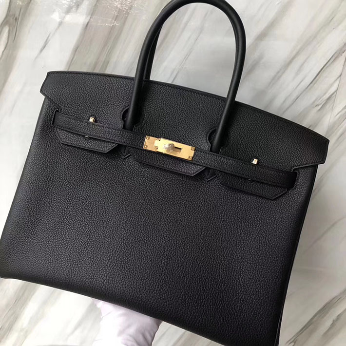 2025新品 K刻 HERMES エルメスコピー バーキン35 黒(ブラック) トゴ