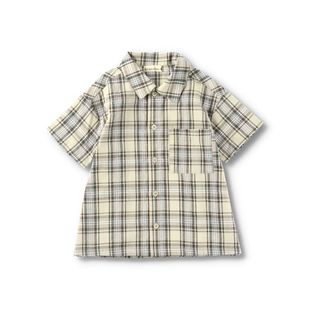 おそろい】先染めチェック半袖シャツ 2024春夏 ｜子供服&ベビー服