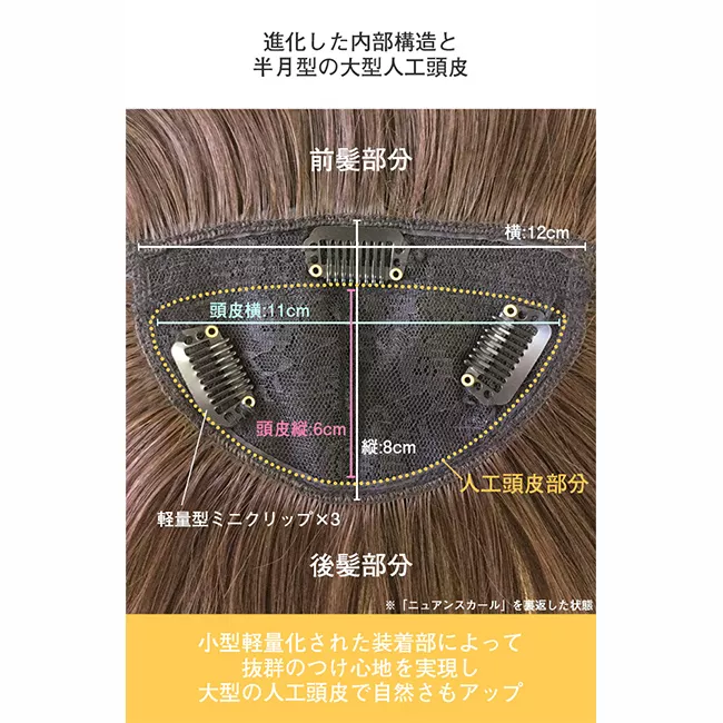 トップヘアピース ニュアンスカール｜ウィッグのことならブライトララ