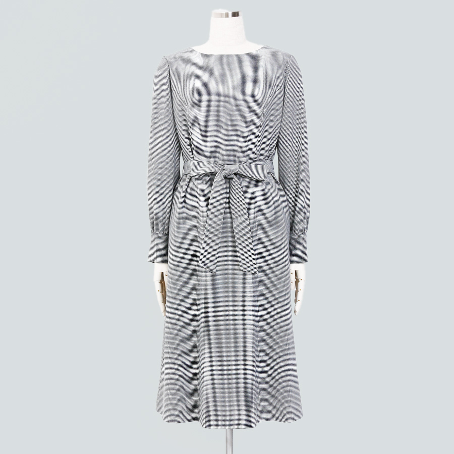 千鳥格子 切り替えワンピース（Mサイズ / ブラック / UNTITLED（アン