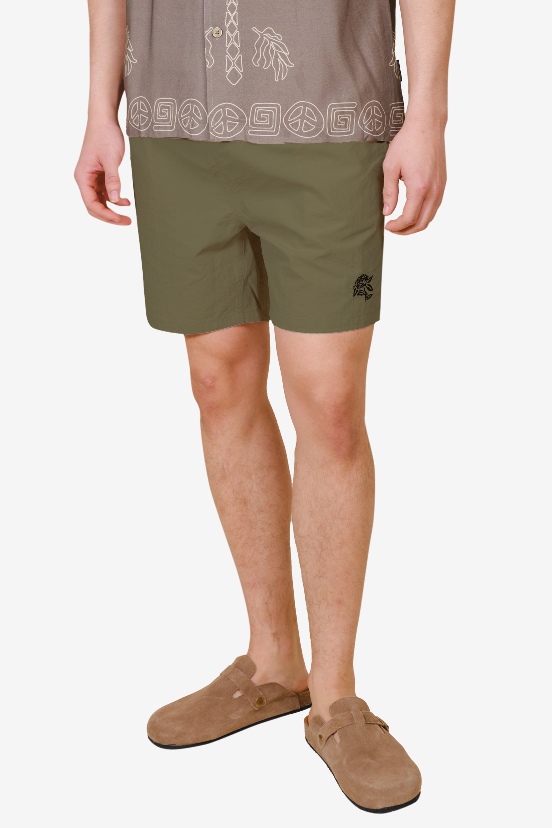 Monotone Crinkle Nylon Shorts