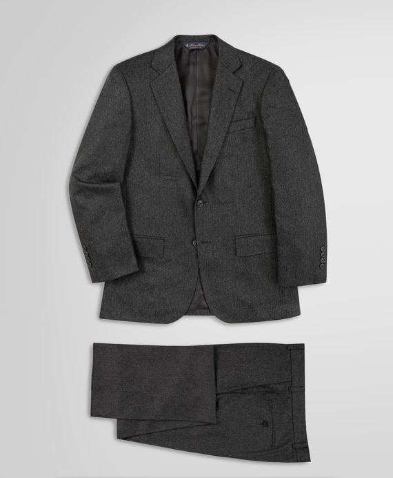 ウールフランネル ストライプ 段返り3釦スーツ TOKYO model | Brooks