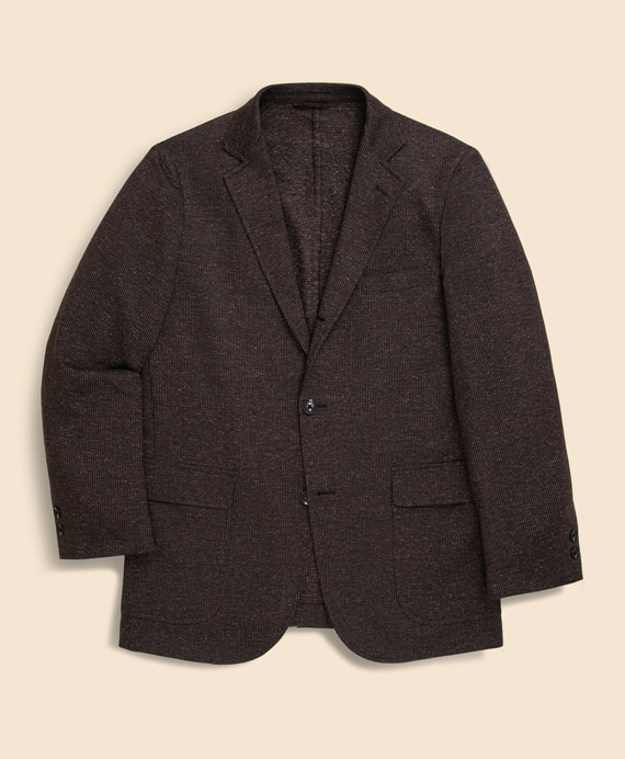 ウール ニット グレンプラッド シングル2釦ジャケット Classic
