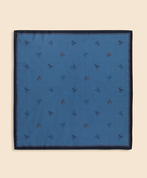 シルク/ウール ドットプリント リバーシブル スカーフ | Brooks