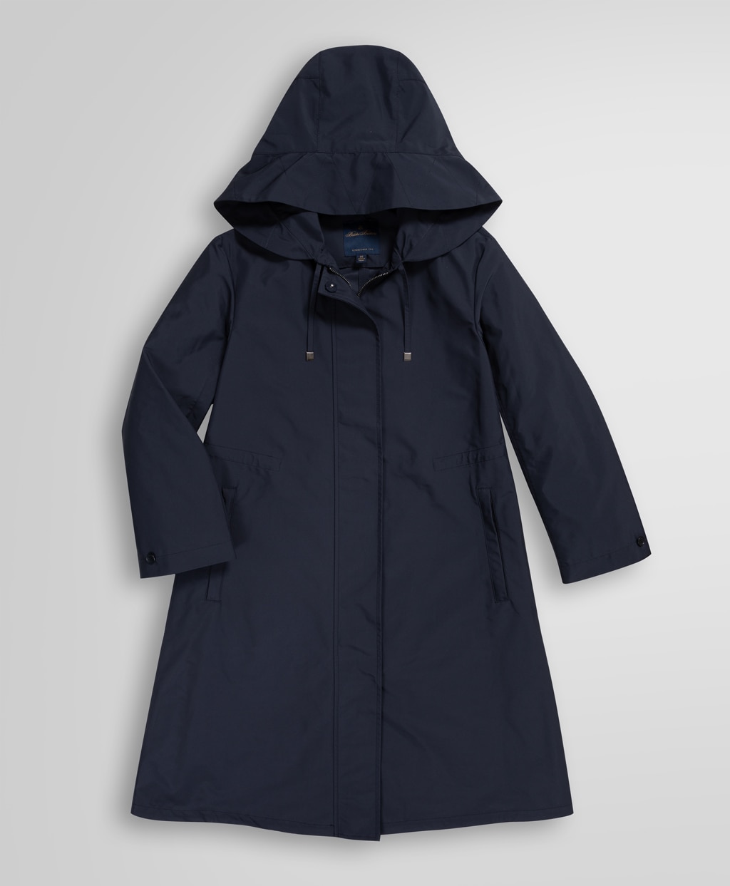 ポリエステルタフタ ハイカウントツイル Aライン フーデッドパーカー