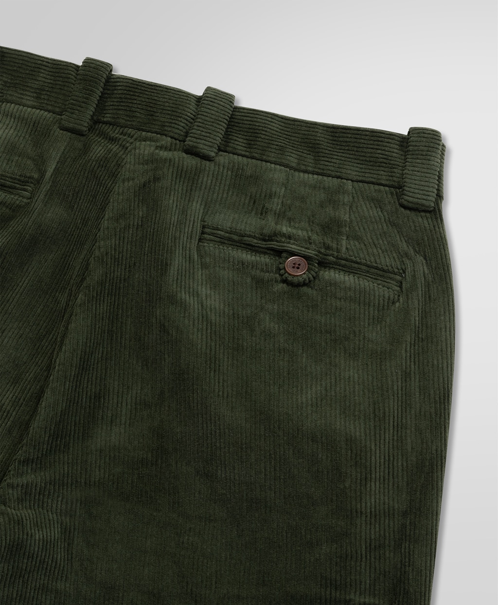 ストレッチコットン 8-Waleコーデュロイ プレーンフロントパンツ