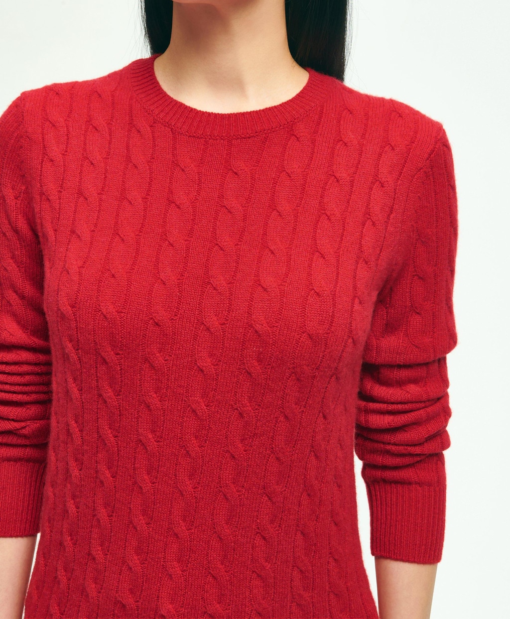 カシミヤ ケーブル クルーネックセーター | Brooks Brothers Japan