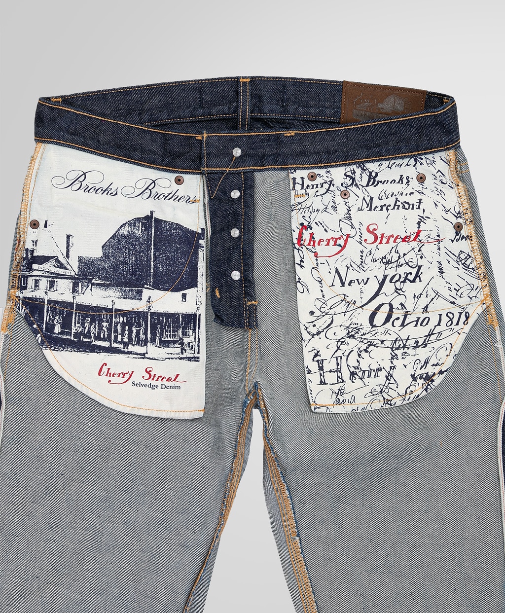 コットン インディゴ チェリーストリート セルビッジデニムパンツ Made