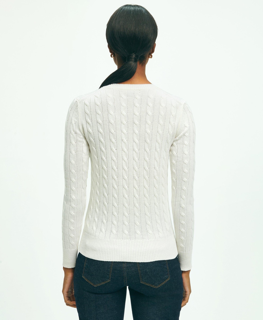 カシミヤ ケーブル クルーネックセーター | Brooks Brothers Japan