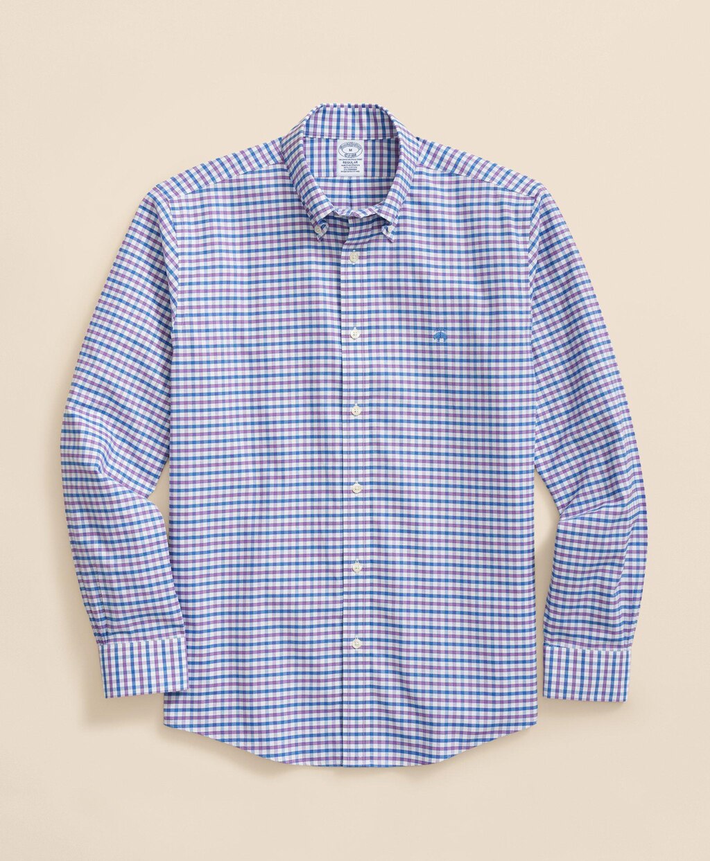 ノンアイロン ストレッチオックスフォード GFロゴ チェック スポーツ