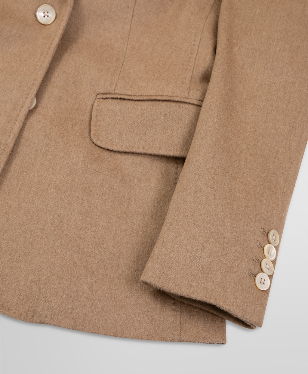 キャメルヘア シングル2ボタン ピークドラペルジャケット | Brooks