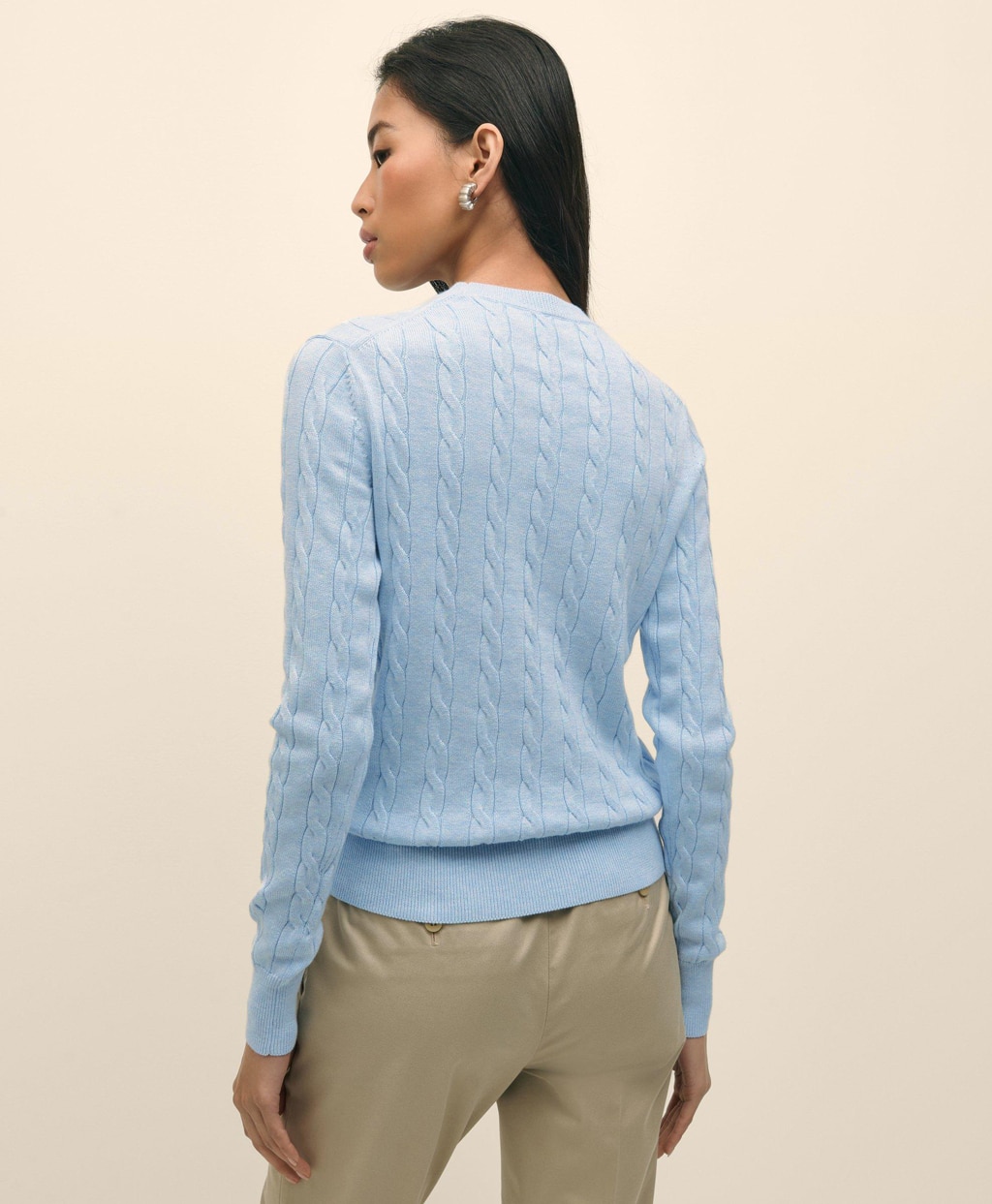 スーピマコットン ケーブル クルーネックセーター | Brooks Brothers