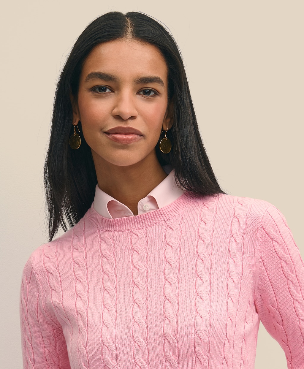 スーピマコットン ケーブル クルーネックセーター | Brooks Brothers