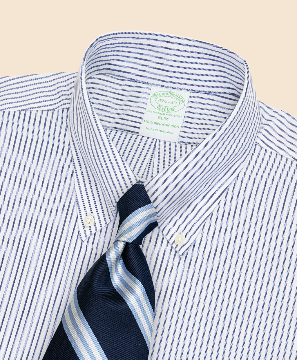 Brooks Brothers Explorer ノンアイロン ストレッチコットンブレンド