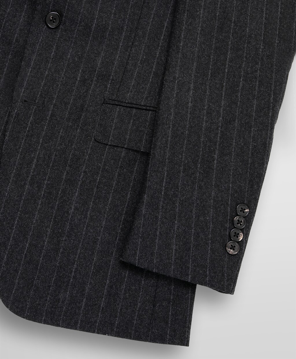 ウールフランネル ストライプ 段返り3釦スーツ TOKYO model | Brooks