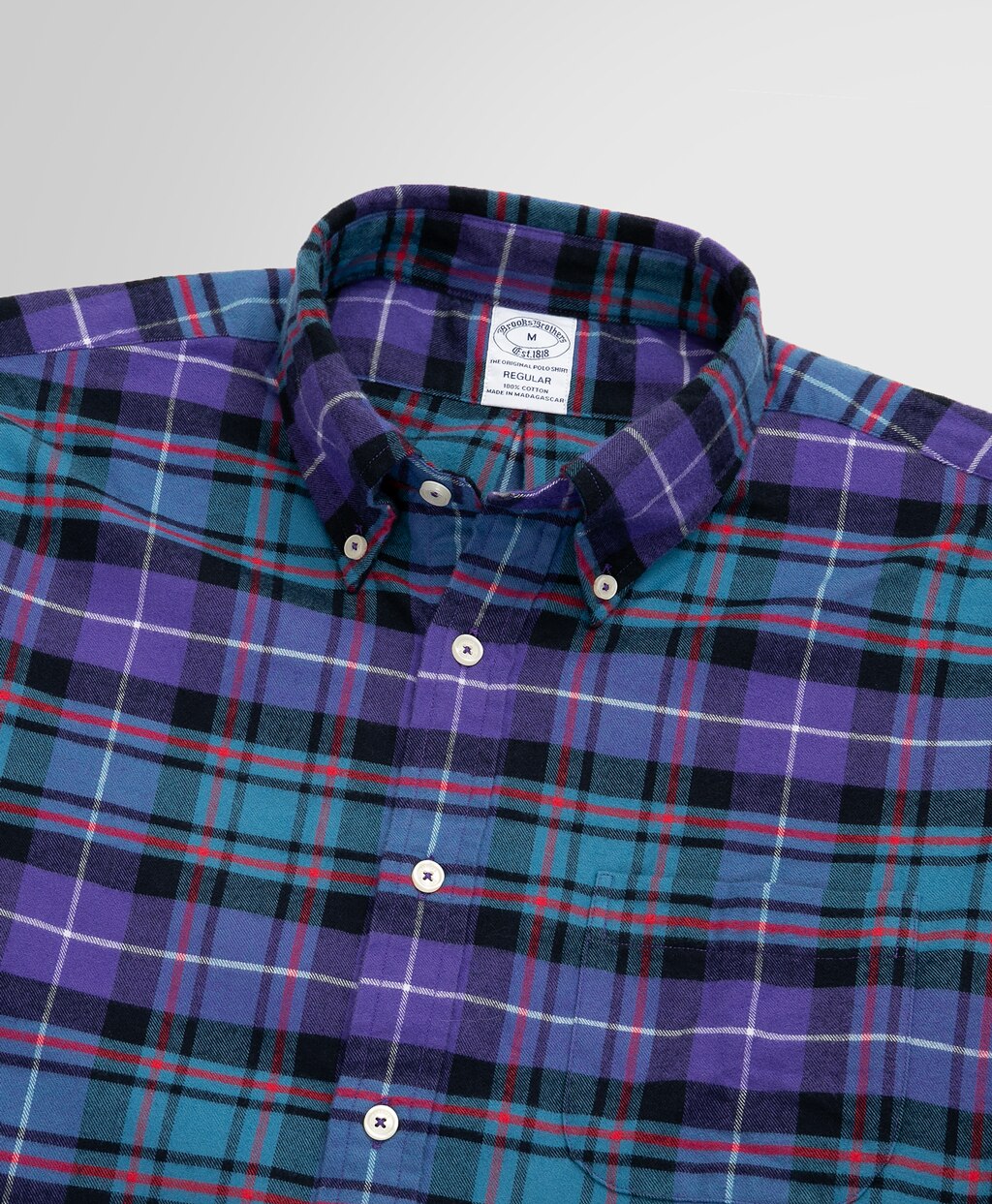 コットンフランネル タータンチェック スポーツシャツ Regular Fit