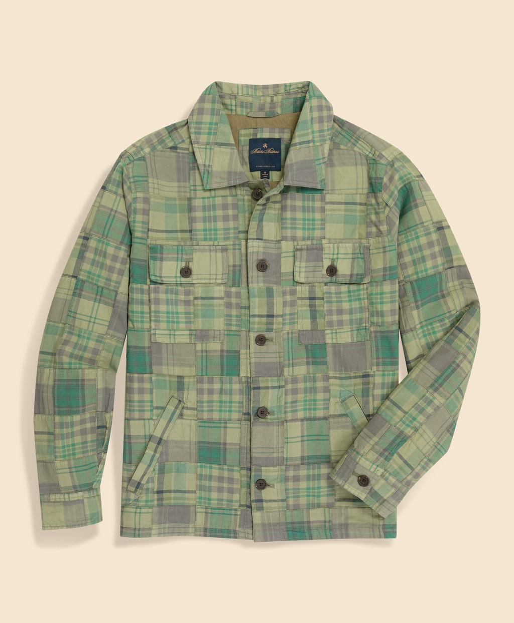 コットン マドラスパッチワーク シャツジャケット | Brooks Brothers