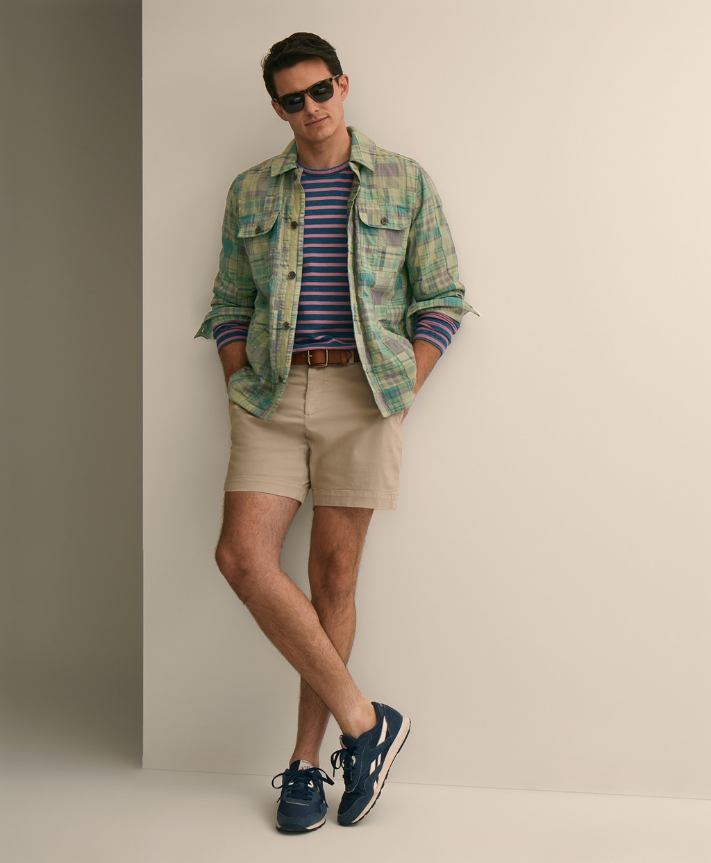 コットン マドラスパッチワーク シャツジャケット | Brooks Brothers