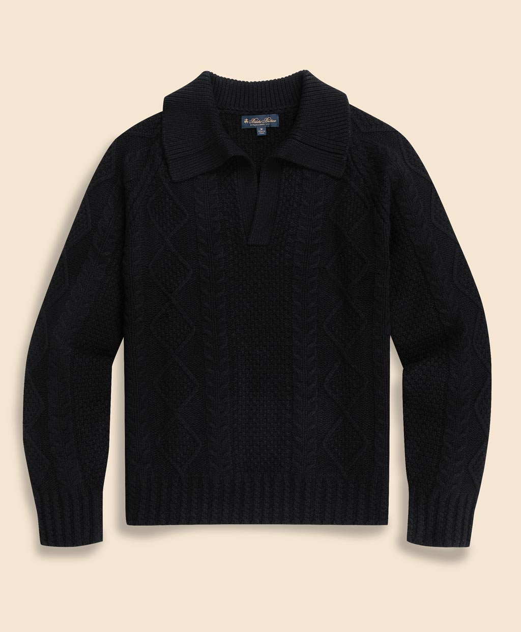 ウール アーカイブ アランケーブル ジョニーカラー フィッシャーマンズ