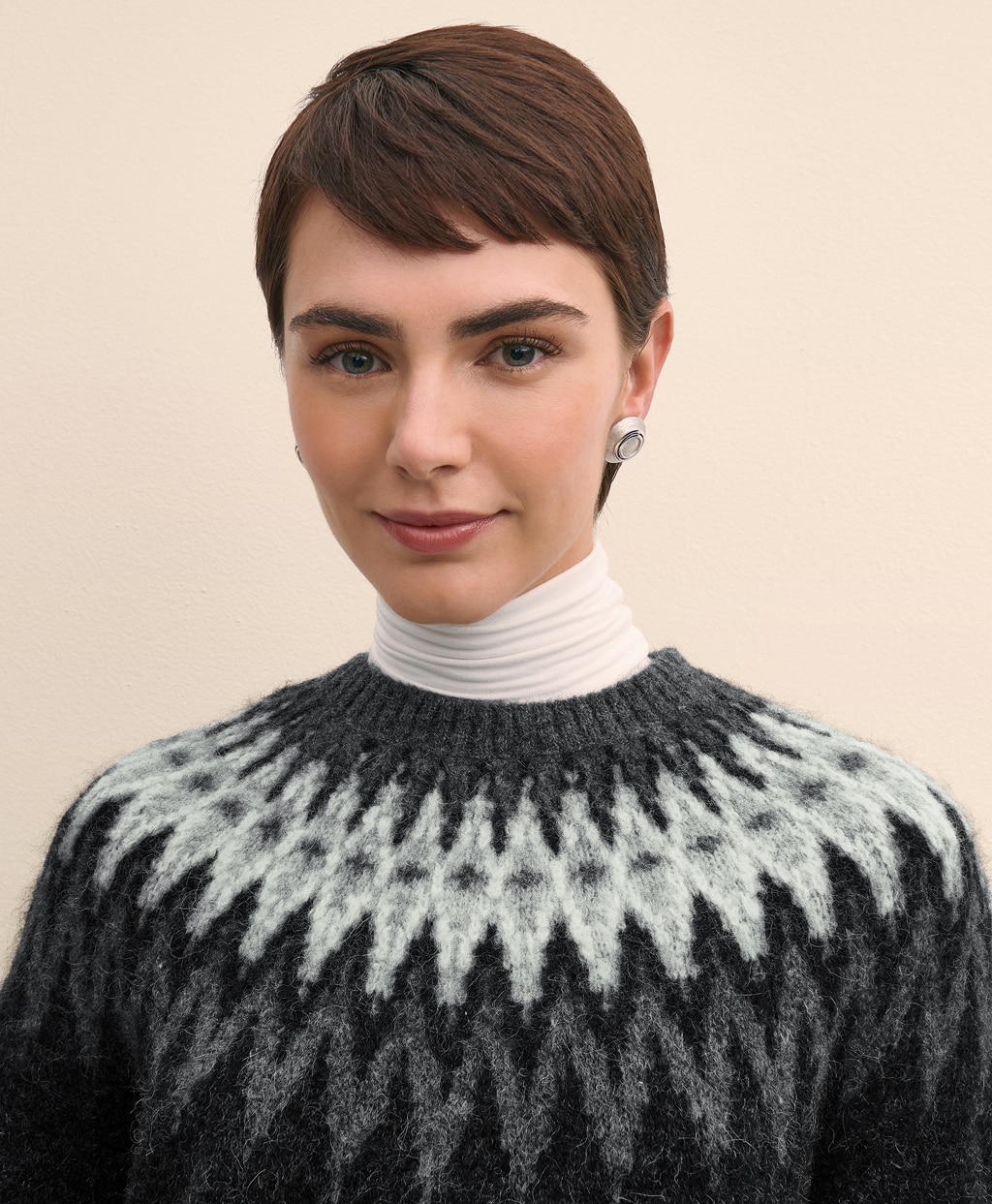 アルパカ／ウール フェアアイル クルーネックセーター | Brooks