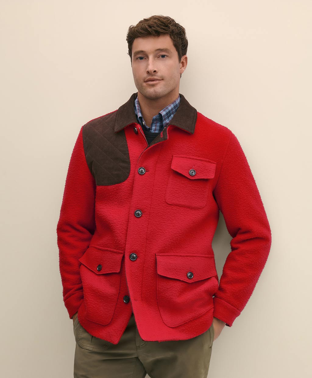 ウール／ナイロン カセンティーノ ハンティングジャケット | Brooks