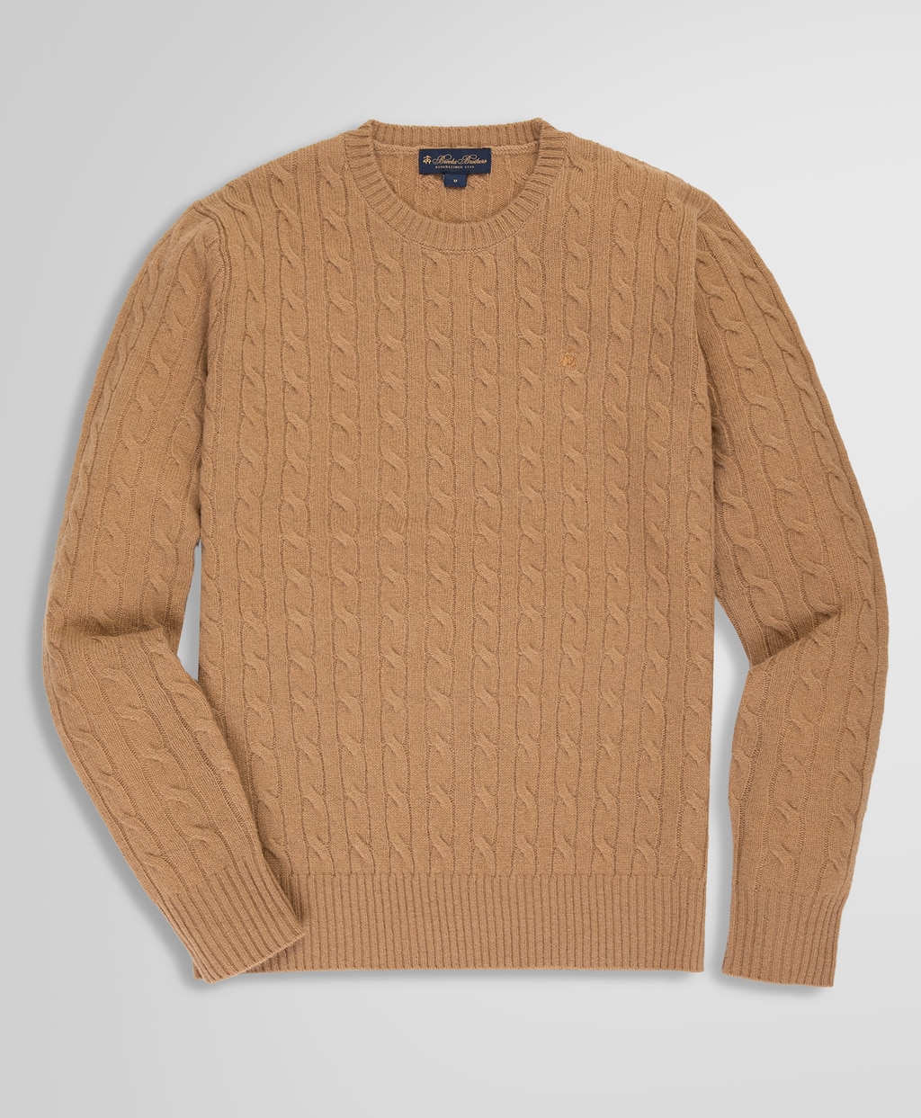 ウール GFロゴ ケーブル クルーネックセーター | Brooks Brothers