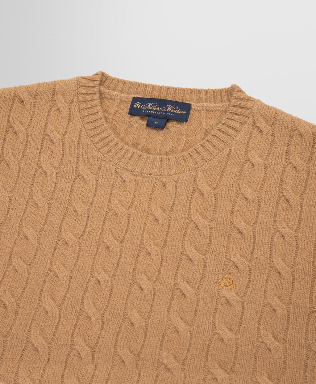 ウール GFロゴ ケーブル クルーネックセーター | Brooks Brothers