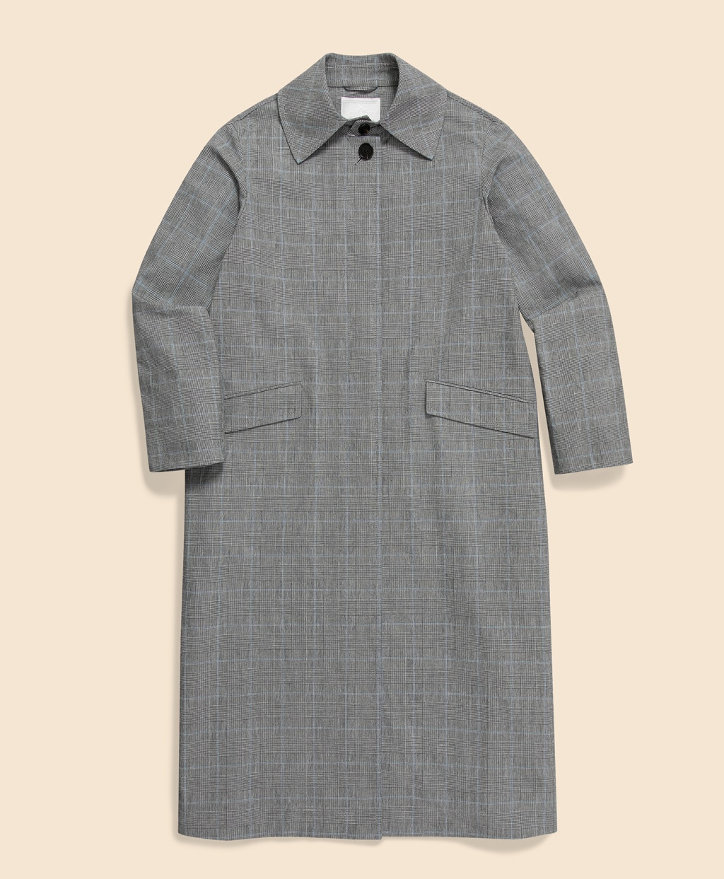 コットン/リネン グレンチェック バルカラーコート | Brooks Brothers